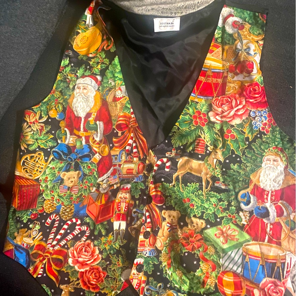 Silk ugly Christmas vest